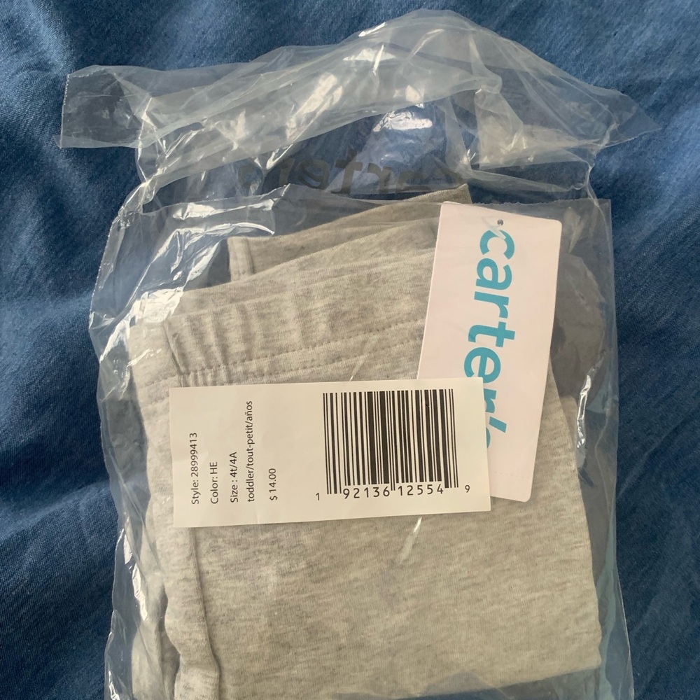Carter's Light Gray Leggings 4T
